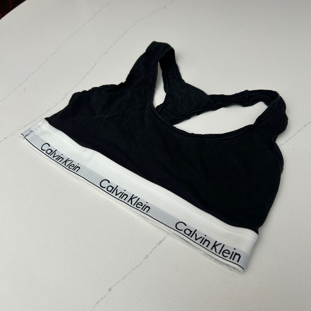Calvin Klein Black and White Sports Bra